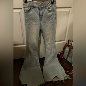 Forever 21 Light Blue Wide Leg Jeans